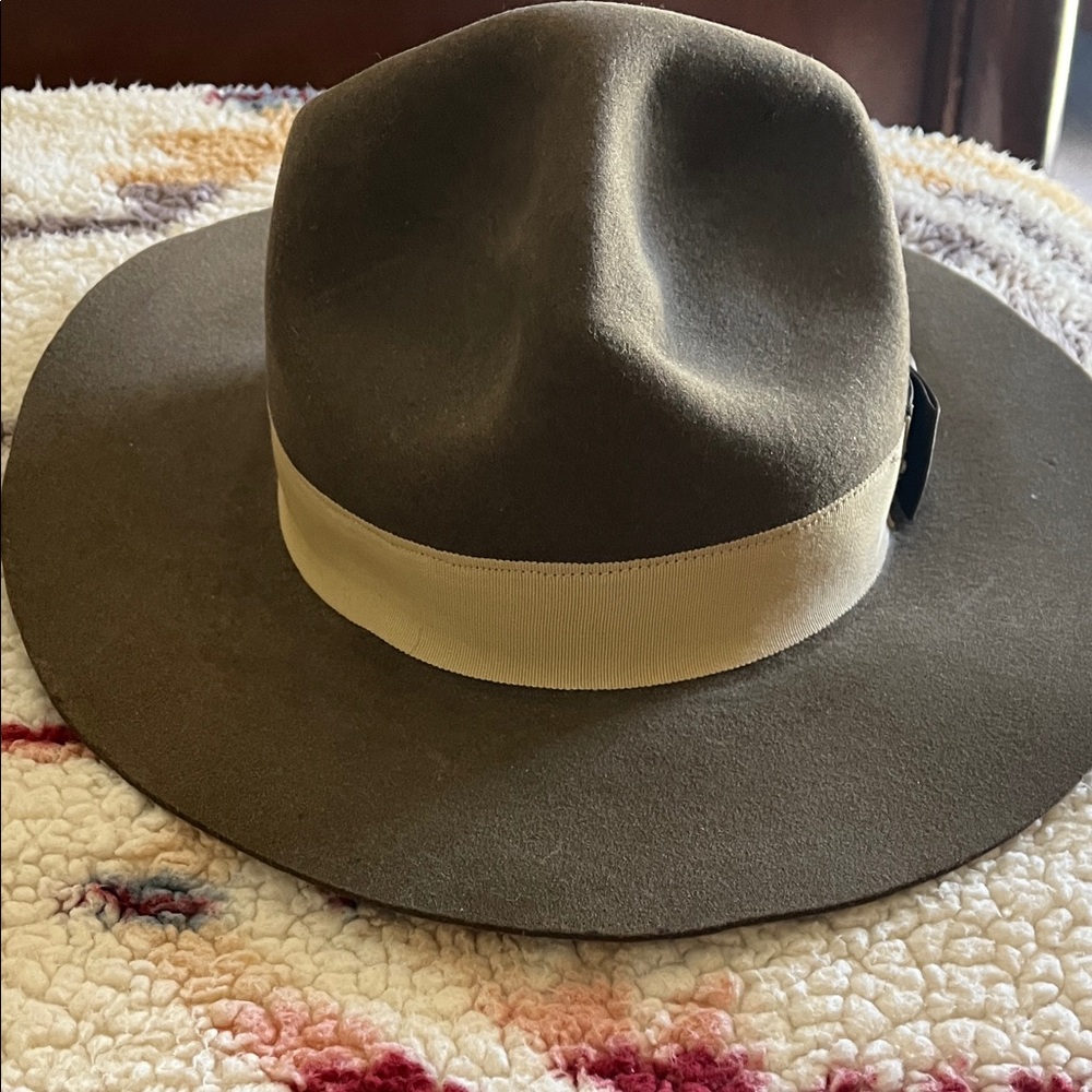 Stetson Brown AmericannBuffalo Hat with Cream Band
